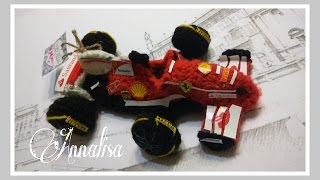 car auto Ferrari F1 formula 1 amigurumi uncinetto car SUBENG macchina [upl. by Oibirot]