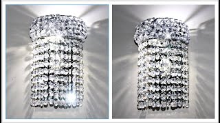 DIY DOLLAR TREE GLAM WALL SCONCE  DIY ELEGANT WALL SCONCE [upl. by Ng]