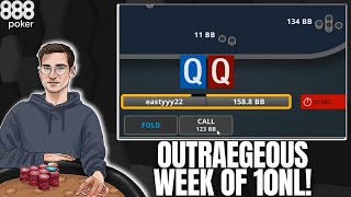 Most OUTRAEGOUS WEEK Yet in the 1000 10NL Challenge  Top 10 Hands Of The Week Ep 38 [upl. by Boys]