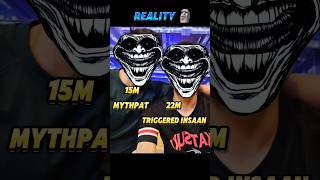 Triggered insaan meet mythpat 🤯triggeredinsaan mythpat trollface shorts trending technogamerz [upl. by Aleet]