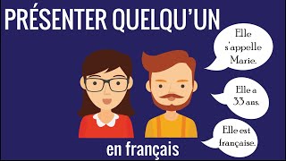 Leçon n°2 de français pour débutant  présenter quelqu’un – communication 2 [upl. by Keiryt]