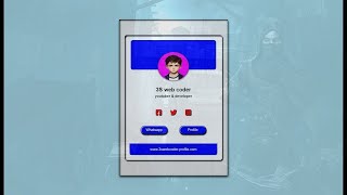 CSS Profile Card design  CSS animation effects [upl. by Aiyekal]
