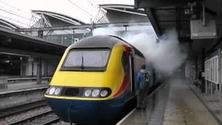 VP185 HST Cold Start Mega Clag in Leeds Station [upl. by Cr177]