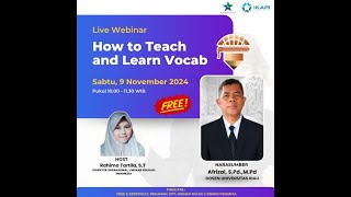 WEBINAR NASIONAL RUTIN BERSAMA BAPAK AFRIZAL MPd [upl. by Syck]