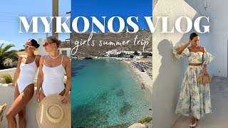 MYKONOS TRAVEL VLOG  what I wore holiday outfits where to eat amp stay in Mykonos [upl. by Elynad164]