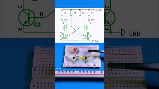 LED blinking circuit on breadboard [upl. by Ainecey503]