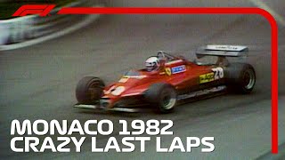 Crazy Final Three Laps in Monaco  1982 Monaco Grand Prix [upl. by Portuna81]