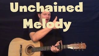 Unchained Melody Righteous Brothers Easy Guitar Lesson How to Play Tutorial [upl. by Azalea]