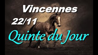 PRONOSTIC PMU QUINTE DU JOUR VENDREDI 22 NOVEMBRE 2024 [upl. by Gerger]