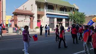 Chinese Women New Life Movement marching at the 113th Double Ten Day Celebration in LA Chinatown [upl. by Daitzman]