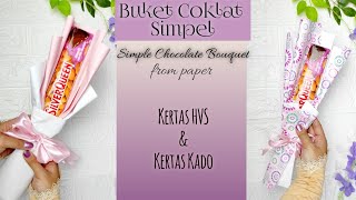 2 Ide Membuat Buket Coklat Simpel dari Kertas  Chocolate Bouquet from Paper RiriZDIY [upl. by Einnov]