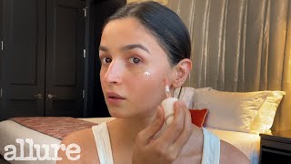 Alia Bhatts 10Minute No Foundation Makeup Routine  Allure [upl. by Akedijn]