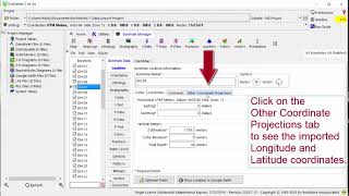 RockWorks17 Excel Import using LonLat coordinates [upl. by Berlauda]