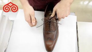 How to lace dress shoes · CARMINA SHOEMAKER [upl. by Berthe]