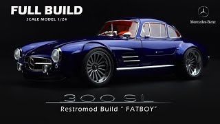 Mercedes Benz 300SL Gullwing  Tamiya  124  Scale Model Building  ASMR [upl. by Cogswell]