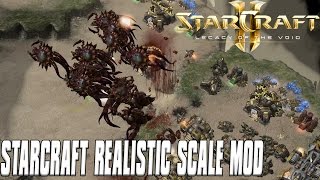 Starcraft Realistic Scale Mod  Mutalisk Onslaught  Starcraft 2 Mod [upl. by Kaycee]