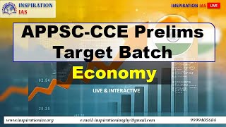 APPSC CCE PRELIMS TARGET BATCH  INDIAN ECONOMY inspirationiasliveinspirationiaslive [upl. by Nylicaj]