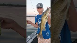 WALLEYE ON TOPWATER fishing bass bassfishing walleyefishing walleye topwater [upl. by Adnamor123]