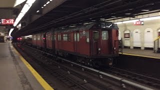 NYC Subway HD 60fps Late Night Special Moves  181st Street R188s Redbird Garbage Trains Etc [upl. by Suiramaj]