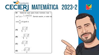 Questão 34 MATEMÁTICA Vestibular Cederj 2023 2 [upl. by Fiona566]