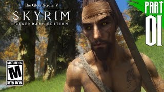 【SKYRIM 200 MODS】Wood Elf Gameplay Walkthrough Part 1 PC  HD [upl. by Lavella]