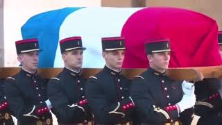 Entrée du cercueil de Charles Aznavour aux Invalides Hommage National [upl. by Tihw456]