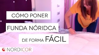 Como poner una funda nordica en un edredon nórdico sin ayuda [upl. by Anatnahs365]