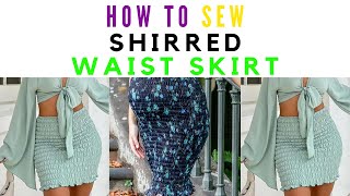 How To Make A Shirred Waist Skirt StepByStep Guide Tutorial [upl. by Aidroc608]