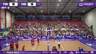 Campeonato Continental Norceca Varonil Sub17 Poza Rica 2023  PUR VS CUB [upl. by Ilrahc]