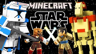 The NEW Minecaft CLONE WARS Mod is INSANE  Minecraft Star Wars Survival [upl. by Keemahs]