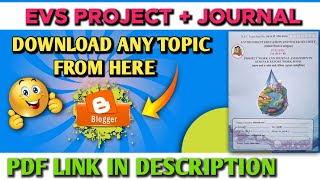 Class 11th amp12th Evs Project  Journal Assignment For Free Download PDF Maharashtra State Board [upl. by Stoneham622]