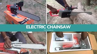 How to Operate Electric Chainsaw  16 inch  Unboxing  Call Us  7829055044 [upl. by Yesrej]