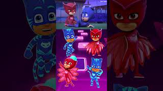 PJ Masks  CatBoy 🆚 Owlette X Dance Song Tiles Hop EDM Rush shorts [upl. by Acnaib]