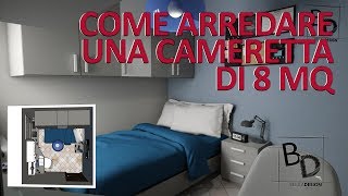 Come Arredare una CAMERETTA DI 8 MQ  Belula Design [upl. by Perkins538]