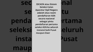 Apakah SSCASN itu sscasn2024 sscasn casn2024 pppk pppk2024 pppkguru pppkkesehatan [upl. by Idnam]