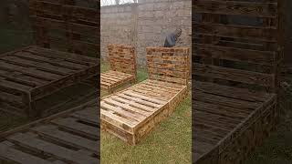 35 ft by 6 FtPallet beds palletskenya palletbed palletfurniture custompallets 254diypallet [upl. by Naesyar]