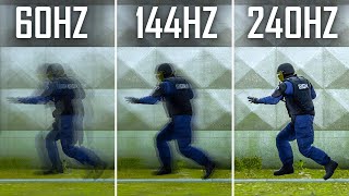 60 hz vs 144hz vs 240hz  A real DIFERENÇA e COMPARAÇÃO entre os monitores de diferentes HERTZ [upl. by Vinni293]