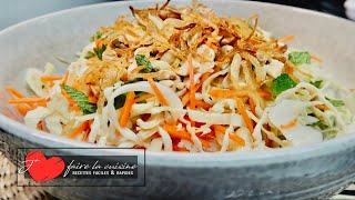 ♥︎ Salade asiatique au poulet recette facile ♥︎ Chez Nguyen ♥︎ i like cooking ♥︎ [upl. by Marlon]