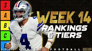 Top 16 QB amp TE Rankings  Week 14 Fantasy Football [upl. by Aronow]