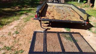 Harbor Freight quotLoad Handlerquot truck unloader adapted to a Lowes trailer Double M Farm Homestead [upl. by Nazay]