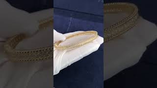 Van Cleef amp Arpels Perlee Diamonds 1 Row 18k Yellow Gold Bangle Bracelet luxuryjewels [upl. by Matthews651]