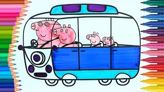 Colorare arcobaleno Peppa Maiale l Come disegnare coloring book l Imparare colori video per bambini [upl. by Enyalb771]