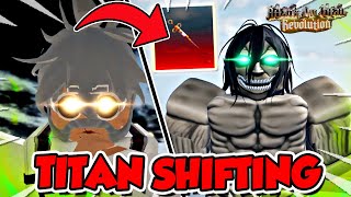 AOT Revolution How To Get Titan Shifting Fast  Full Guide CODES [upl. by Hairacaz]