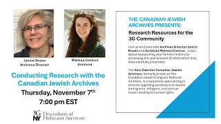 Conducting Research with the Canadian Jewish Archives [upl. by Vi]