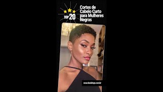 Cortes de cabelo curto para mulheres negras  TOP20 cortes de cabelo crespoShorts [upl. by Ynnig]