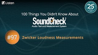 100 Things 97 Zwicker Loudness Measurement [upl. by Alexina]