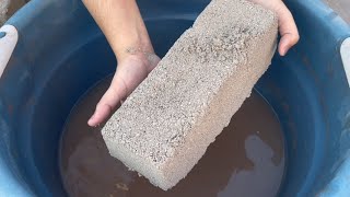 New☺️grainy sandcement bar shapes water crumbling 😌soft dusty texture😀subscribe please 🙏 RS ASMR [upl. by Leamsi]