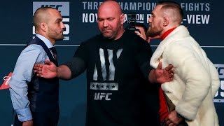 UFC 205 Connor McGregor amp Eddie Alvarez Come Face To Face [upl. by Aroved206]