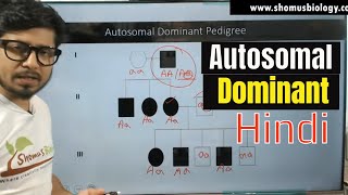 Autosomal dominant pedigree analysis Hindi [upl. by Hubbard]