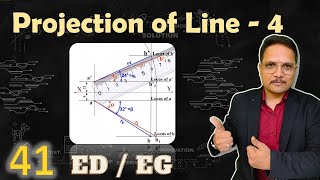 4  Projection of Line Basics Drawing Process amp Solved Example Explained in Engineering Drawing [upl. by Erleena]